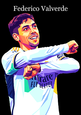Federico Valverde Pop Art Portrait