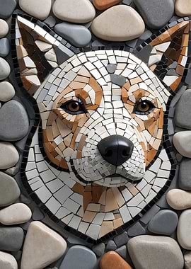 Dog Mosaic Art
