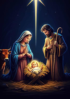 Nativity Scene Mary Joseph Jesus