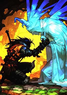 Warrior and Spirit Confrontation