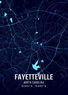 Fayetteville Midnight City Map
