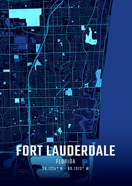 Fort Lauderdale Midnight City Map