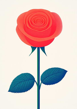 Elegant Red Rose Illustration