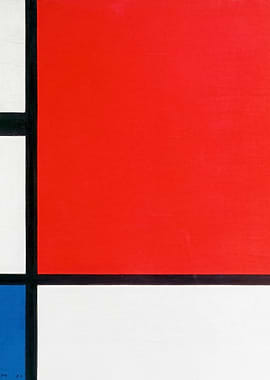 Abstract Composition with Red, Blue, and White,piet mondrian