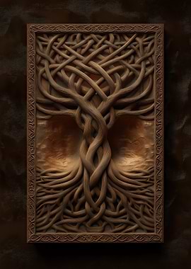 Celtic Tree of Life Carving