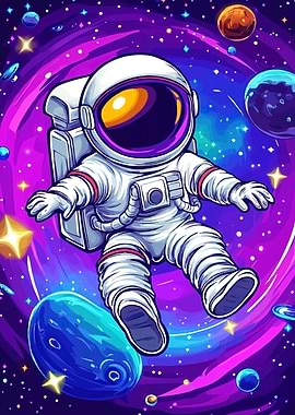 Astronaut Floating Space