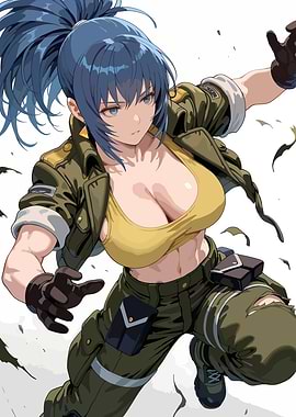 Anime Girl in Military Outfit