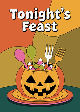 Tonight's Feast Halloween Illustration