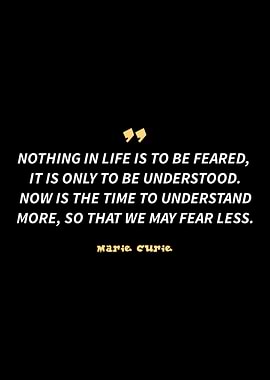 Marie Curie Quote: Understanding Over Fear