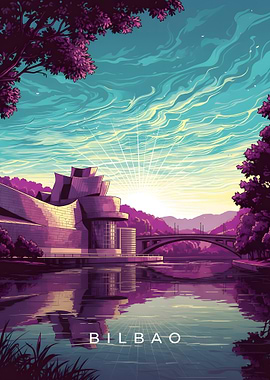 Bilbao Cityscape with Guggenheim Museum