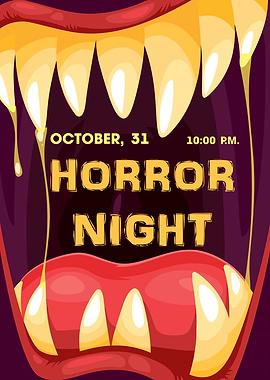Horror Night Halloween Event Poster