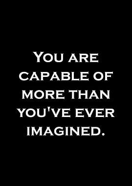 Inspirational Quote on Black Background