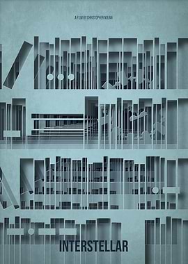 Interstellar movie poster, abstract design