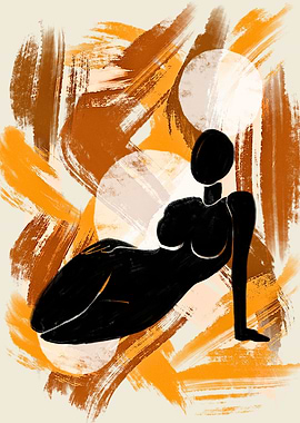 Abstract Woman Figure Art