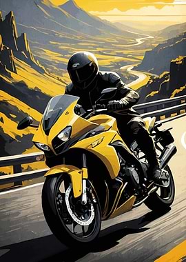 Motorcycle Mountain Road