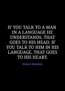 Nelson Mandela Quote on Language