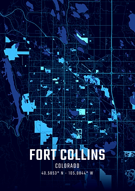 Fort Collins Midnight City Map