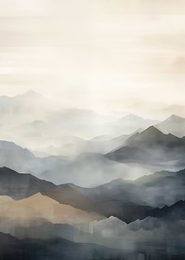 Misty Mountain Landscape