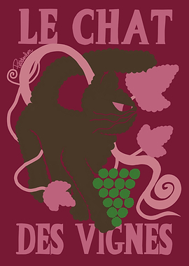 Le Chat Des Vignes Art Print