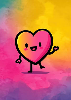 Cartoon Heart Character