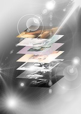 Layered Images with Light Effects