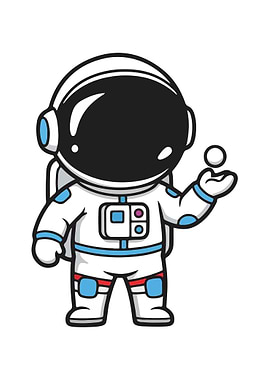 Astronaut with Floating Sphere