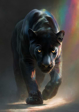Panther with Rainbow