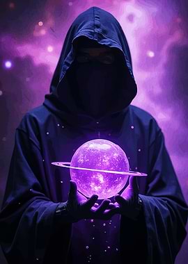 Mysterious Figure Holding Glowing