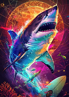 Colorful Shark Animal