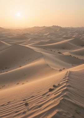 Desert Sand Dunes at Sunset