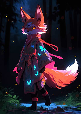 Fox Spirit in Enchanted Forest