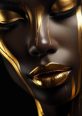 Golden Woman Portrait