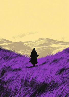 Samurai in Purple Field