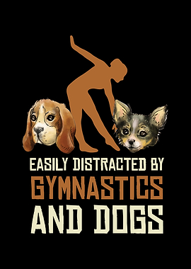 Gymnastics and Dogs Distraction Art