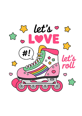 Let's Love and Roll Roller Skate