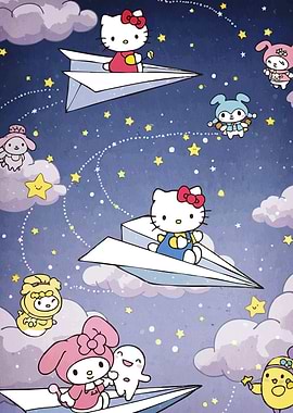 Hello Kitty Friends Paper Planes