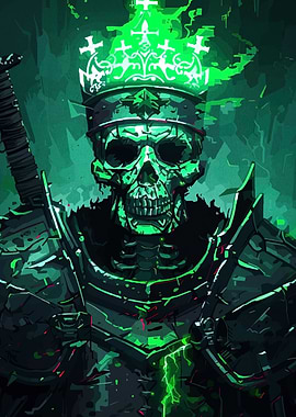 Green Skull King in Armor