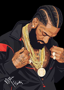 Nipsey Hussle potrait pop art