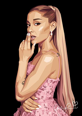 Ariana Grande Portrait Digital Art