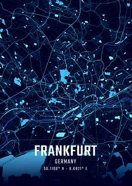 Frankfurt Midnight City Map