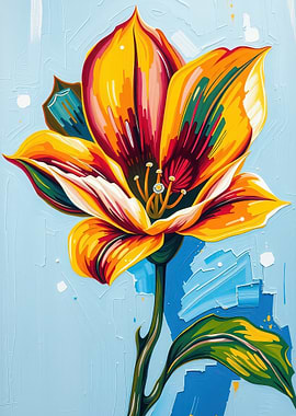 Vibrant Tulip Painting