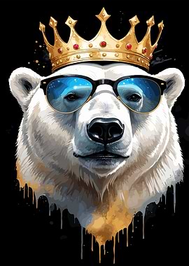 Cool Polar Bear King