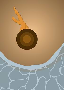 Woman on the beach Illustration