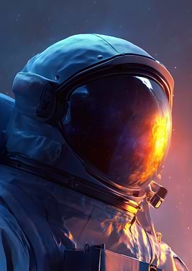Astronaut in Space Suit Close-Up