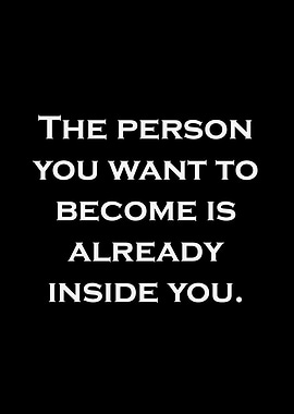 Inspirational Quote on Black Background