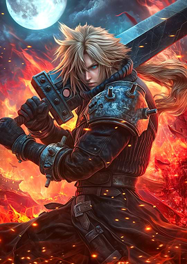 Cloud Strife with Buster Sword