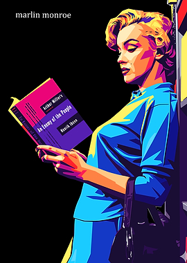 Marilyn Monroe Reading Book Pop Art