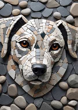 Dog Mosaic Art