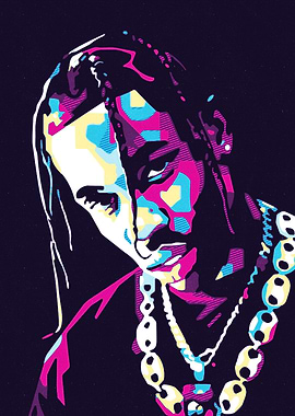 Travis Scott Pop Art Portrait