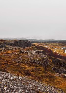 Icelandic Landscape on a Cloudy Day